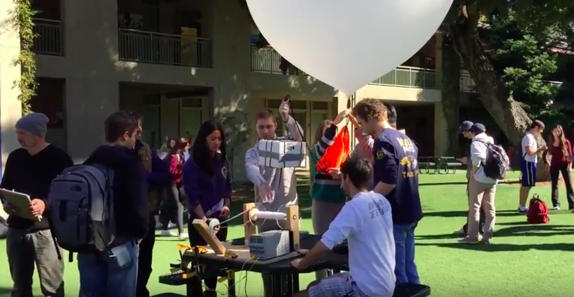 ASR class tests weather balloons on the quad
