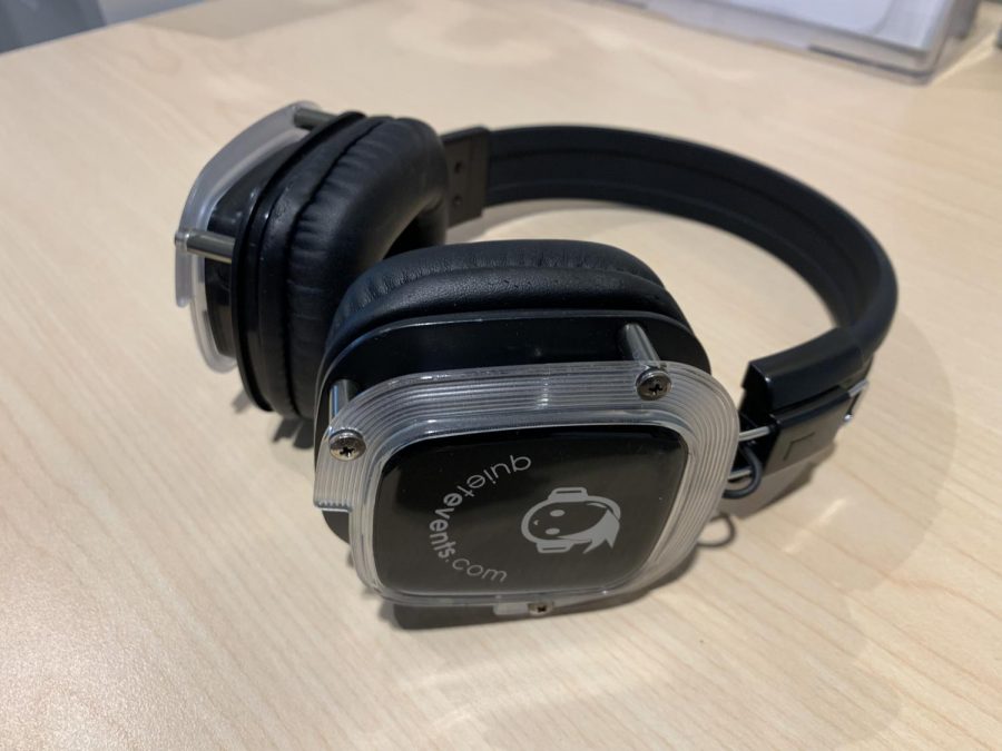 Headphones will be given out during the game, because there will not be a sound system. They will receive the same sound that would normally be projected by a sound system. Staff Photo: Parina Patel. 