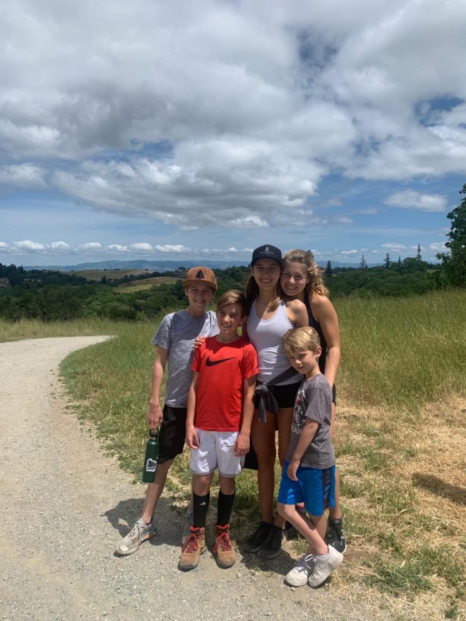 Freshman Alea Marks and her four siblings have spent a lot of time outside together and often go on hikes during shelter-in-place. Photo courtesy of Alea Marks.