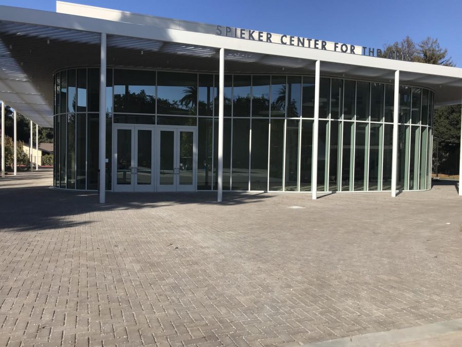 Construction on the new Spieker Center for the Performing Arts has finally finished. With the new building, Menlo drama and dance programs will have more space, resources and opportunities. Staff photo: Sylvie Venuto.