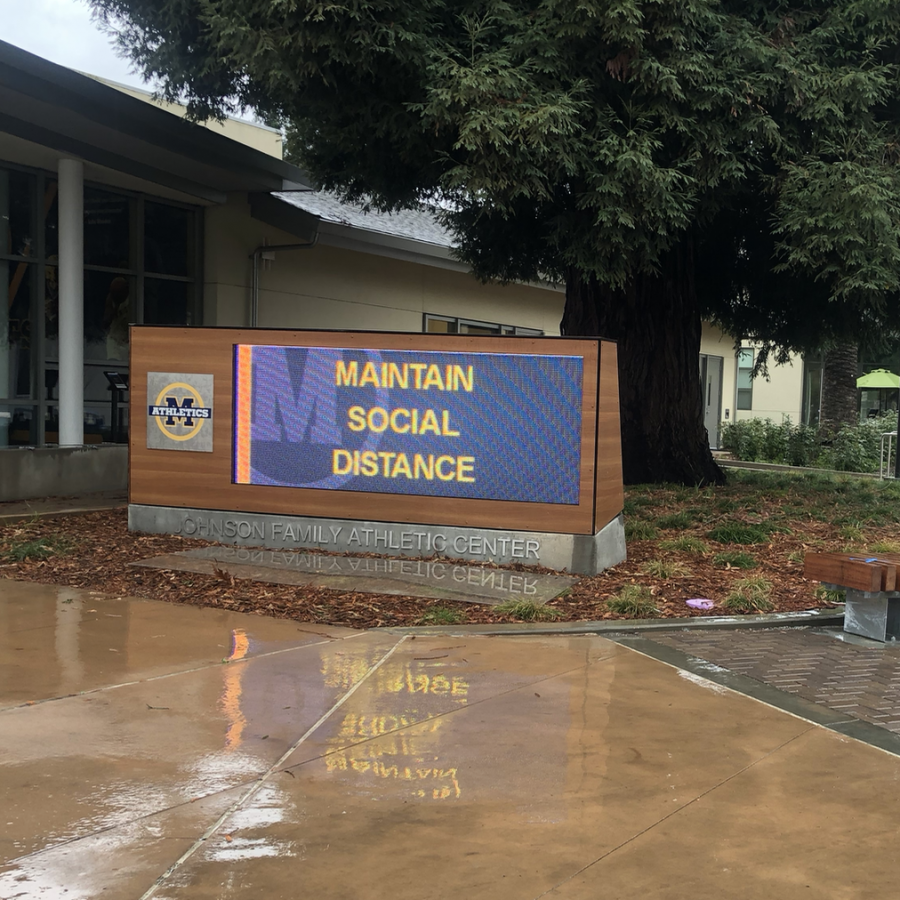 Among this weeks major news stories: California lifted its regional stay-at-home order on Jan. 25; many businesses and schools now have more opportunities to reopen. Menlo opened campus for hybrid learning on Jan. 19. Staff photo: Emily Han.