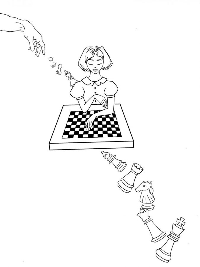 Gender chess drawing | Art Print