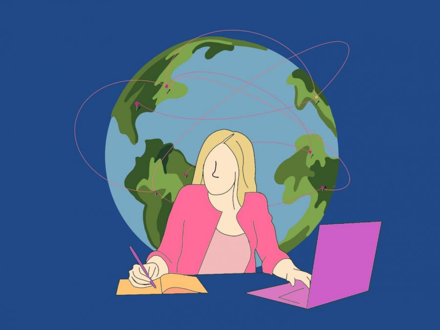 Global Online Academy offers courses for students across the globe. Staff Illustration: Sophie Fang.
