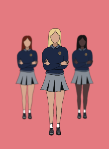 Despite Menlo not having a strict dress code or uniform, some complaints have arisen from faculty members about students clothing choices. Staff illustration: Sutton Inouye.