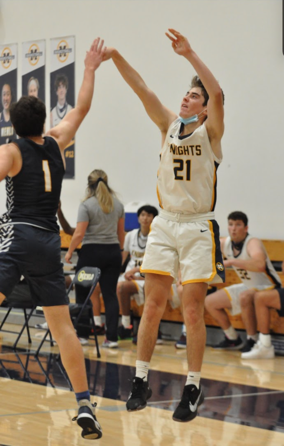 Vogel+plays+for+the+Knights+as+a+sophomore+on+Varsity+during+the+2021+season.+Photo+courtesy+of+Lucas+Vogel.+