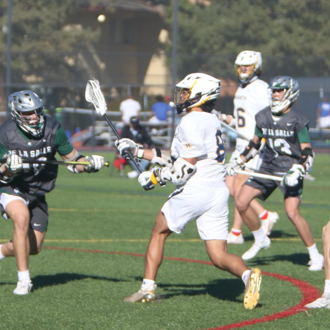 Menlo Boys Lacrosse had a difficult game against De La Salle, losing 4-18. However, the Knights are using the games takeaways to prepare themselves for the rest of the season. Photo Courtesy of Menlo School. 