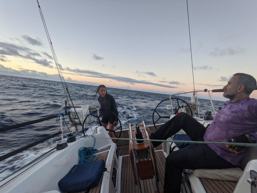 Floyd competed in the Pacific Cup with his father, older sister Sammie (Menlo ‘21) and family friend Jay Bruins. Photo Courtesy of William Floyd