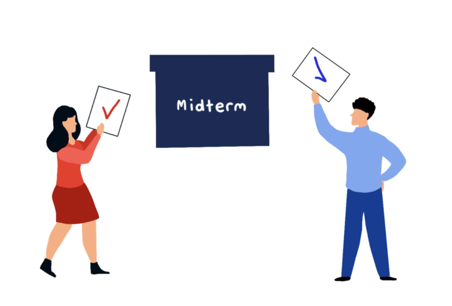 Democrats survived much of the anticipated red wave during Midterm Elections. Staff illustration: Dorinda Xiao