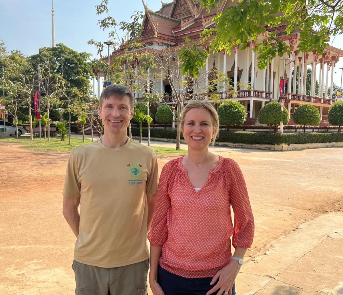 Latin+teacher+Tom+Garvey+and+biology+teacher+Tanya+Buxton+visit+Cambodia+in+February.