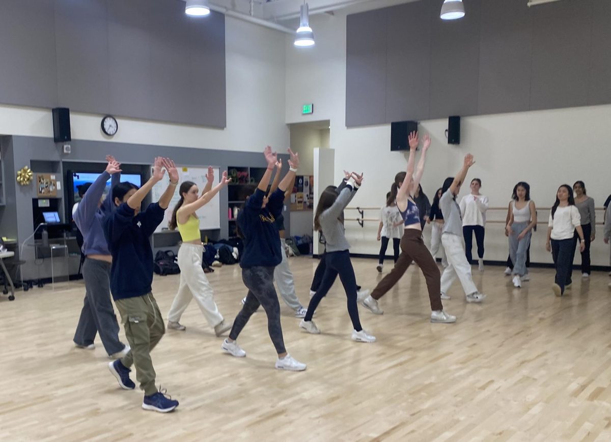 Menlo dancers rehearse for the 2024 concert.