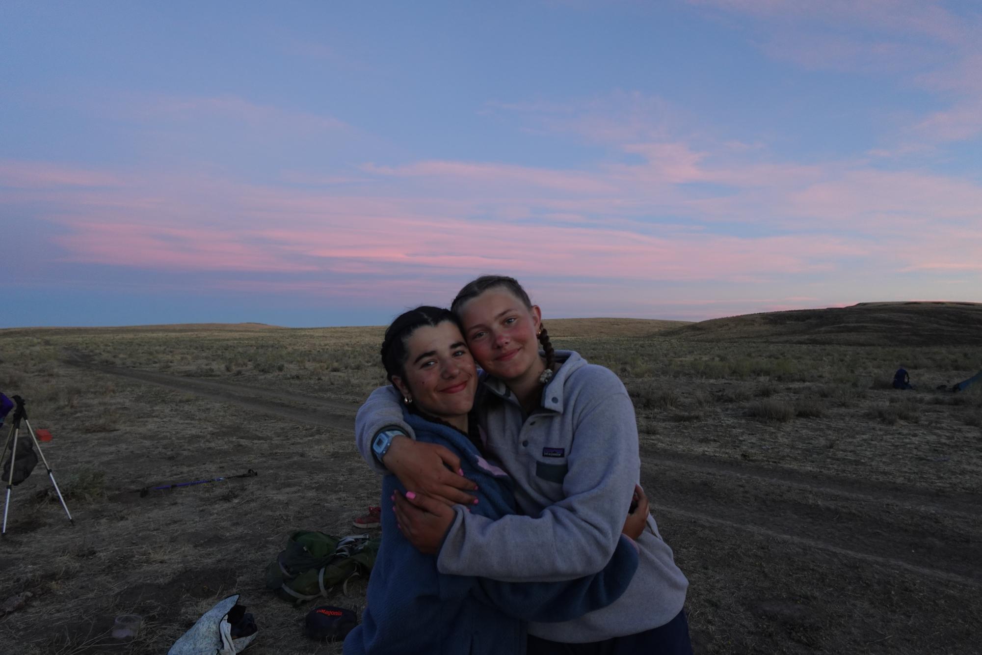 Hadley Larson and fellow program member backpack in the Owyhee Canyonlands in Idaho. Photo courtesy of Larson