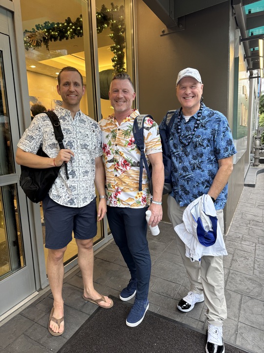Rich Forslund (right) with his fellow coaches Matt Pierson and Ben Batory. 