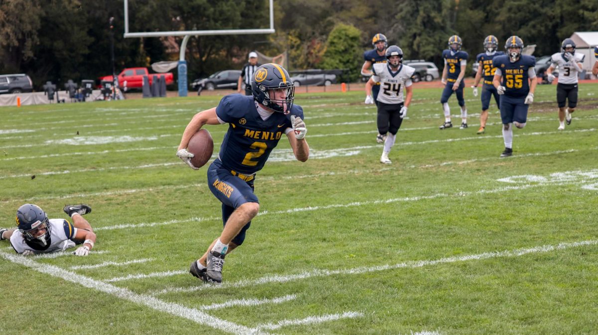 Senior Trevor Van Der Pyl turns upfield against The Kings Academy.