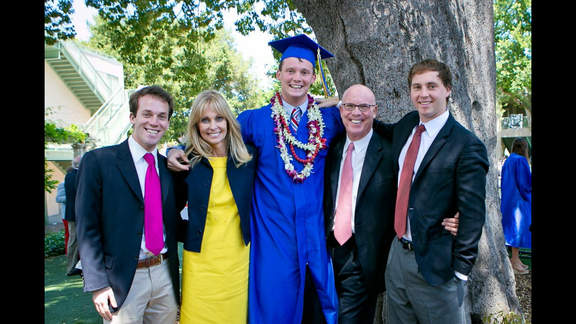 Math teacher Richard Harris celebrates graduation with his family. Photo courtesy of Harris.