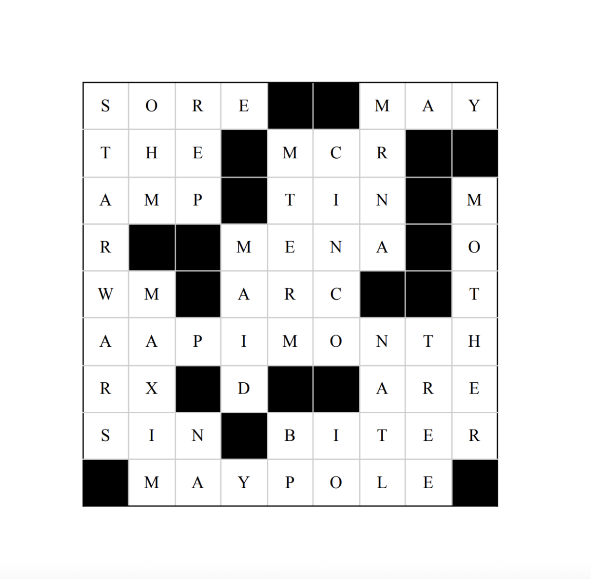 52.6 Crossword Answers